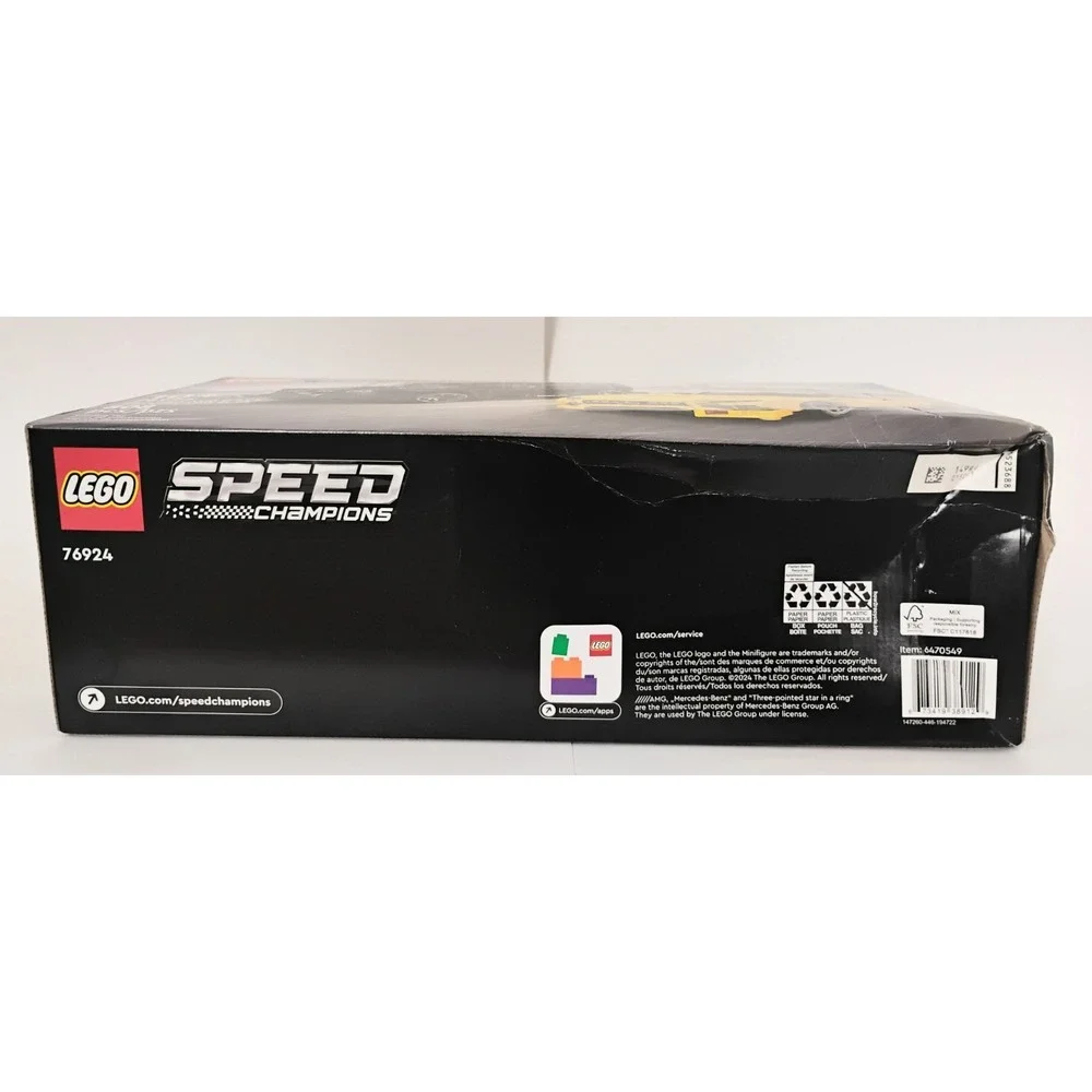 LEGO Speed Champions 76924 Mercedes-AMG G 63 & SL 63 Kids 808pc Black Yellow New